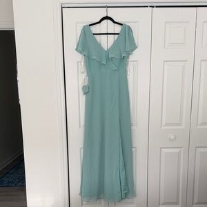 Azazie Seafoam Maxi Dress